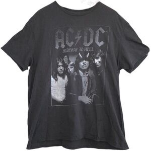 AC/DC, “Highway to Hell”, Men’s Band TShirt, Black/White, Extra Large